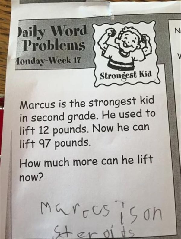 Marcus is on steroids