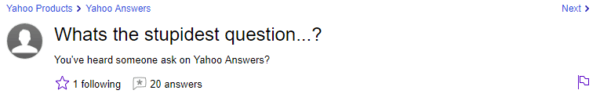 funny yahoo questions and answers