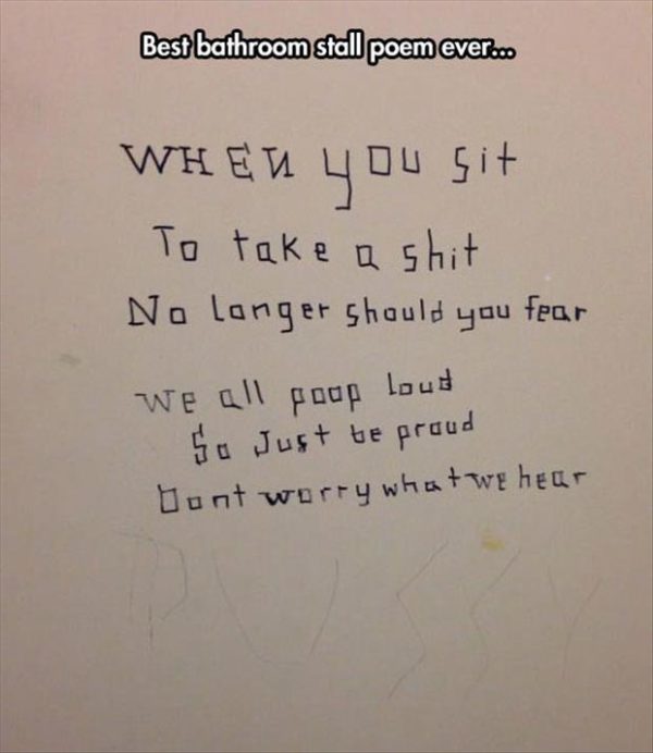 20 funny bathroom stall quotes to show where the creativity flows
