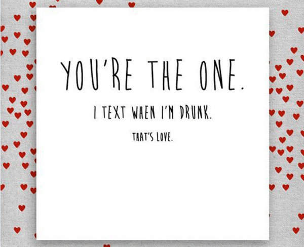 You're the one funny greeting card