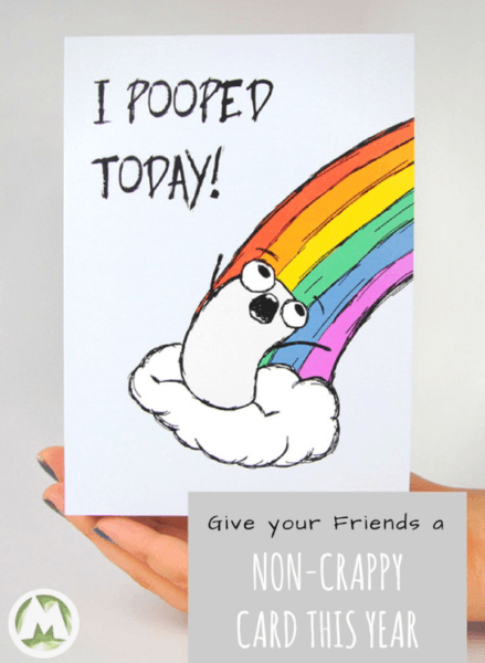 I pooped today funny greeting card