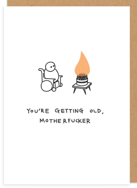 You're getting oldfunny greeting card
