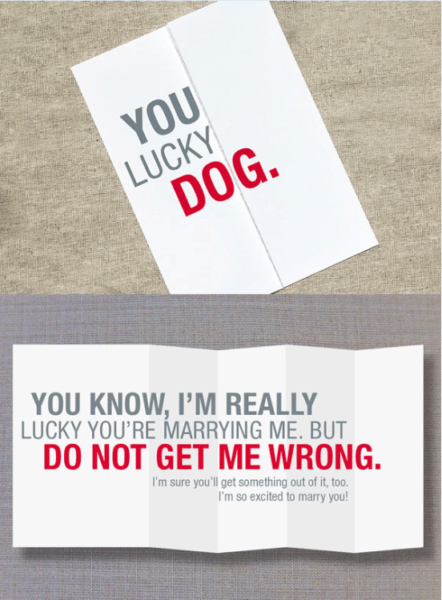 You lucky dog funny greeting card