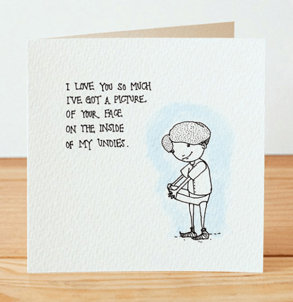 I love you so much funny greeting card