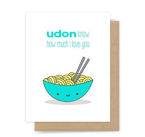 udon know funny greeting card