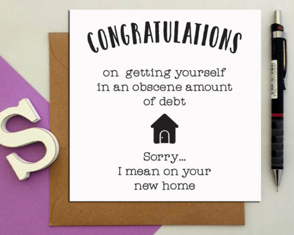 Congratulations on your new home funny greeting card