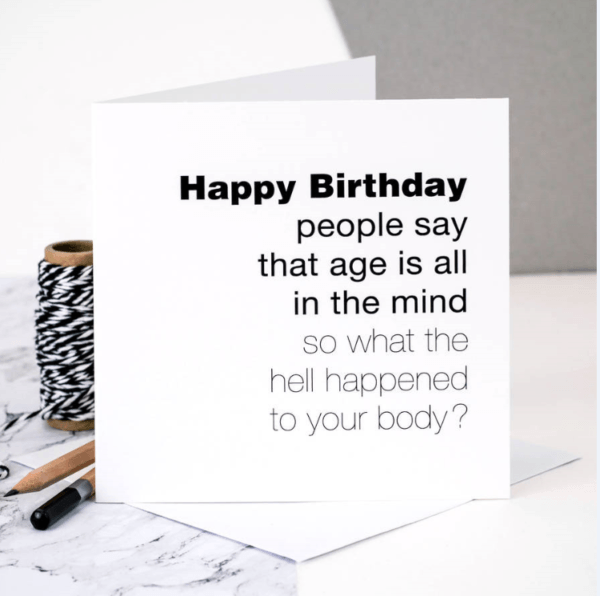 age is all in the mind funny greeting card