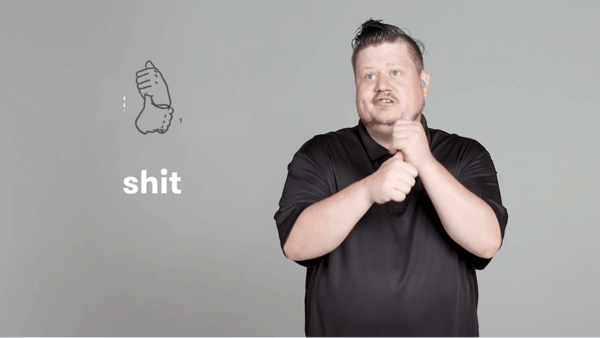 how to say shit in sign language