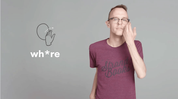 how to say wh*re in sign language