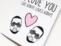 Kanye loves Kanye funny greeting card