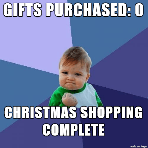 gifts purchased zero