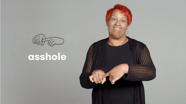 how to say swear words in sign language