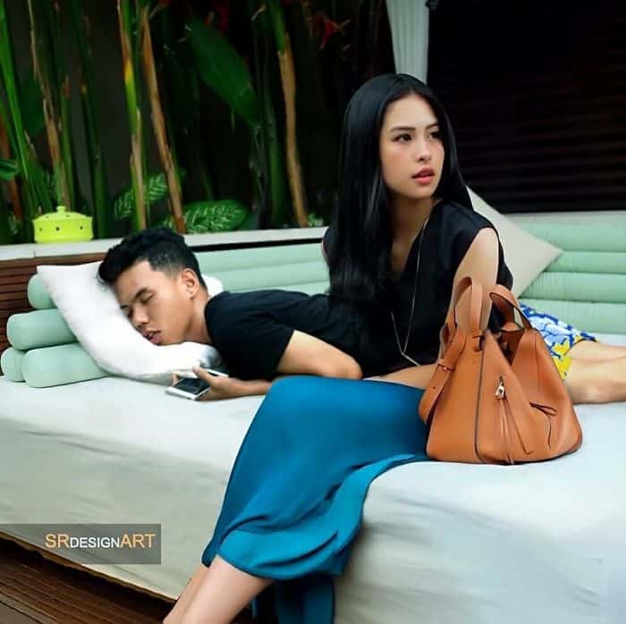 Photoshop guru still asleep with beauty next to him