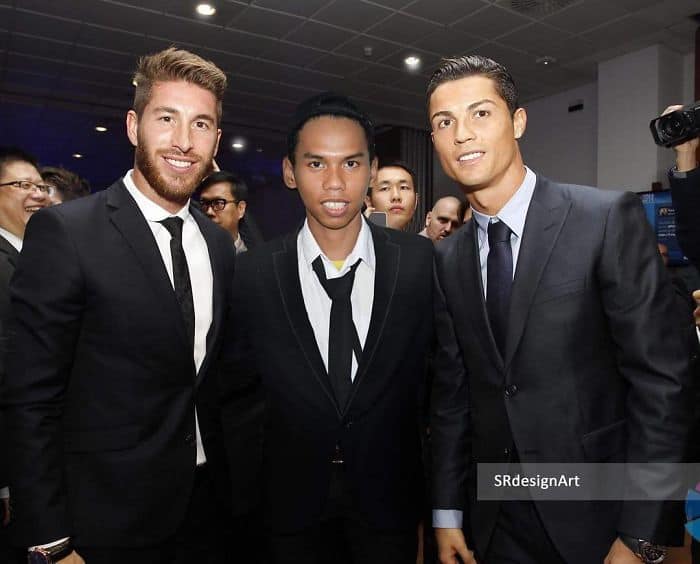 Photoshop guru taking the group celebrities photo