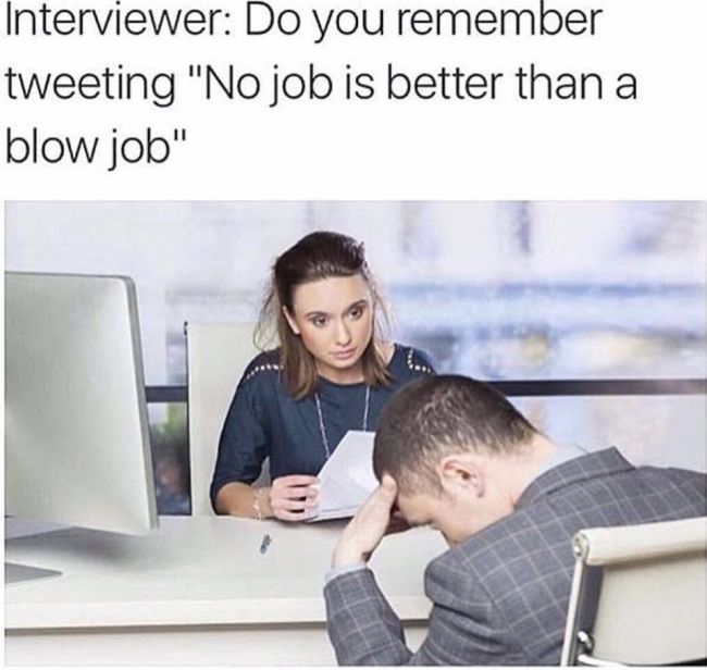 No job is better than a blowjob
