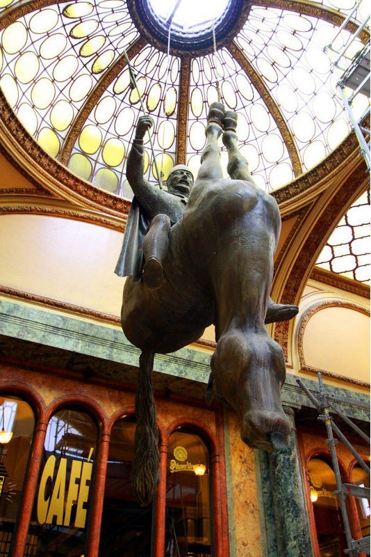 The Upside-Down Horse in Prague, Czech Republic
