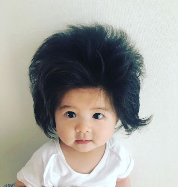 Baby Chanco with Elvis Prestley hair