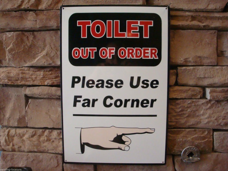 Funny Toilet Out Of Order Sign Template Printable