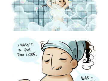 When girls take a shower