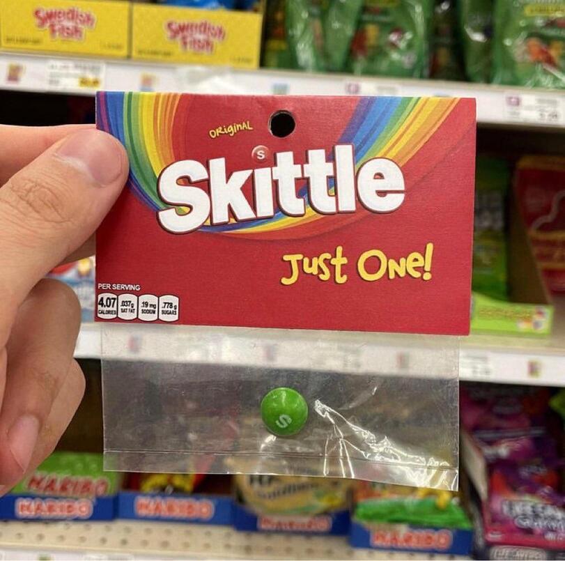 Just one Skittle is enough
